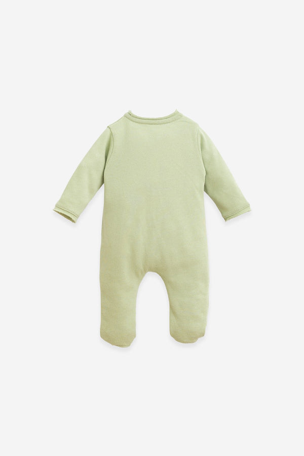 Pyjama bébé pour idée cadeaux de naissance original - Play Up - Pyjama Botany Vert Clair en coton bio - Photo 2