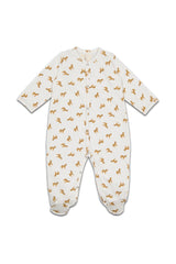 Pyjama bébé pour cadeau de naissance original - Joey Paris - Pyjama Ethan Zebra Blanc en coton bio - Photo 1