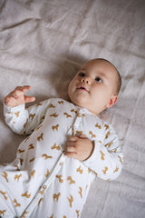 Pyjama bébé pour idée cadeaux de naissance original - Joey Paris - Pyjama Ethan Zebra Blanc en coton bio - Photo 2