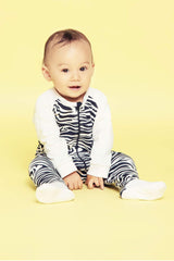Pyjama bébé pour idée cadeaux de naissance original - Yazah - Pyjama Zèbre Noir en coton bio - Photo 2