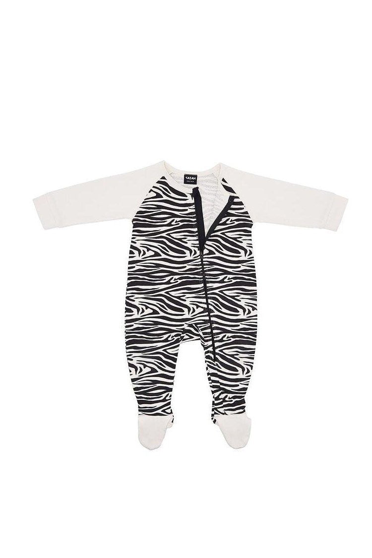 Pyjama bébé pour idée cadeaux de naissance original - Yazah - Pyjama Zèbre Noir en coton bio - Photo 3