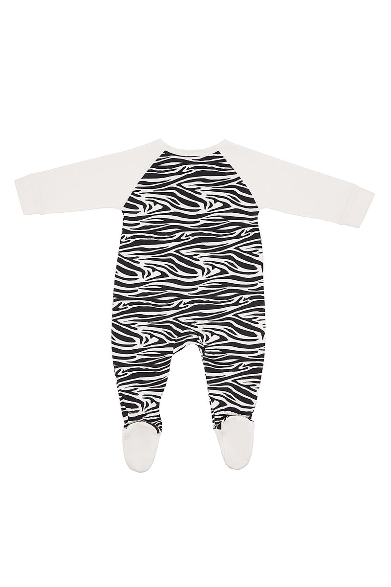 Pyjama bébé pour idée cadeaux de naissance original - Yazah - Pyjama Zèbre Noir en coton bio - Photo 4