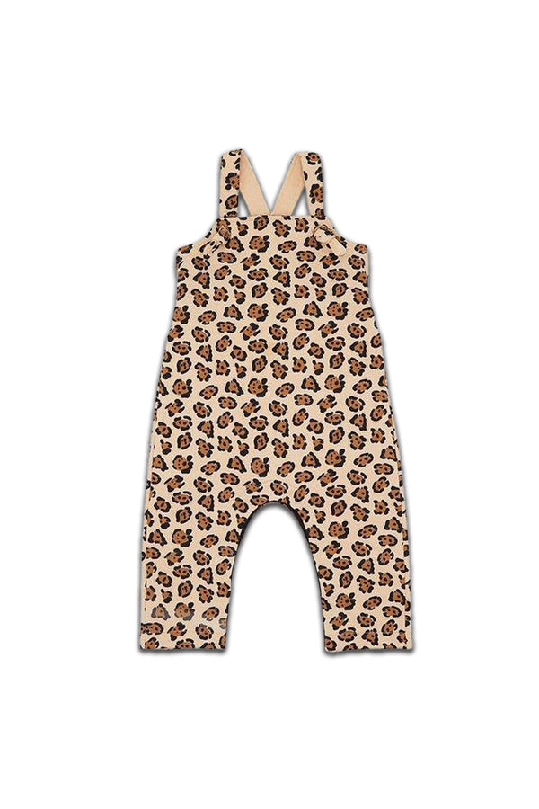 Salopette bébé pour cadeau de naissance original - Yazah - Salopette Jaguar Marron en coton bio - Photo 1