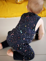 Salopette bébé pour idée cadeaux de naissance original - Petites Menottes - Salopette Evolutive Cosmos en coton bio - Photo 4