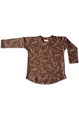 T-Shirt Bébé en Coton Bio -  Minabulle  -  T-Shirt Lou Imprimé Branches Cannelle- Photo 1