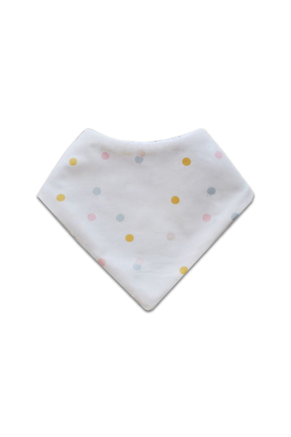 Bavoir bébé pour cadeau de naissance original - Carotte & Cie - Bavoir Confettis Blanc en coton bio - Photo 1