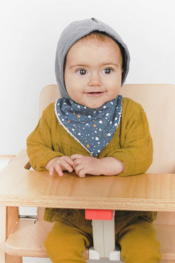 Bavoir naissance bébé garçon en jersey de coton brodé Je suis un petit  Prince bleu fabriqué au Portugal à 4,99 €