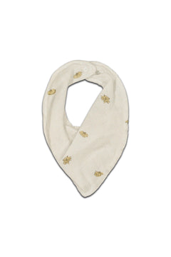 Bavoir bébé pour cadeau de naissance original - Studio Bohème - Bavoir Abel Imprimé Bananes Ecru en coton bio - Photo 1