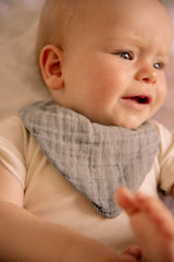 Bavoir Bandana Bib Abel Bleu Gris