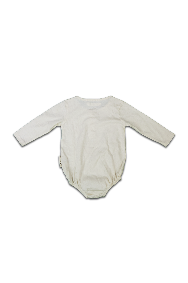 Body ML bébé pour idée cadeaux de naissance original - Paulin - Body Jade Crème en coton bio - Photo 3