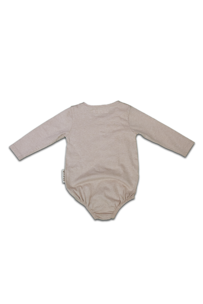 Body ML bébé pour idée cadeaux de naissance original - Paulin - Body Jade Noisette en coton bio - Photo 3