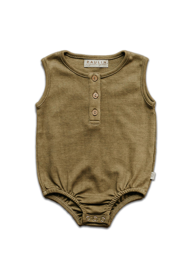Body SM bébé pour cadeau de naissance original - Paulin - Body Marcel Kaki en coton bio - Photo 1