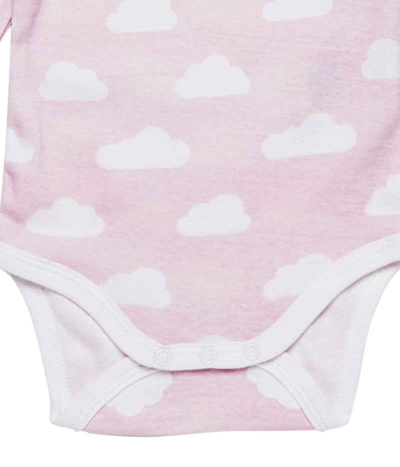 Body ML bébé pour idée cadeaux de naissance original - Sense Organics - Body Nuages Rose en coton bio - Photo 3