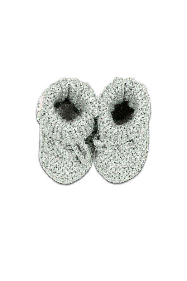 Chaussons bébé pour cadeau de naissance original - Buho - Chaussons Nouveau-Né Tricotés Cactus Vert Clair en coton bio - Photo 1