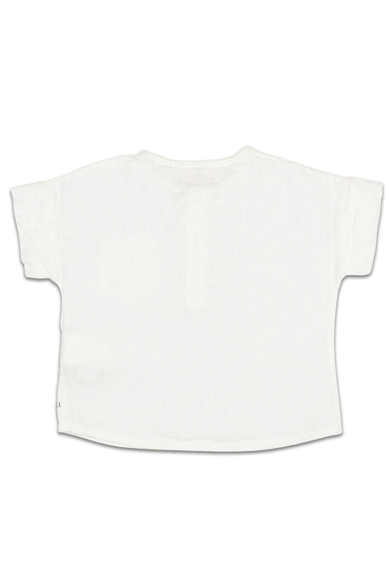 T-Shirt MC bébé pour idée cadeaux de naissance original - Buho - T-Shirt en Lin Blanc en coton bio - Photo 2