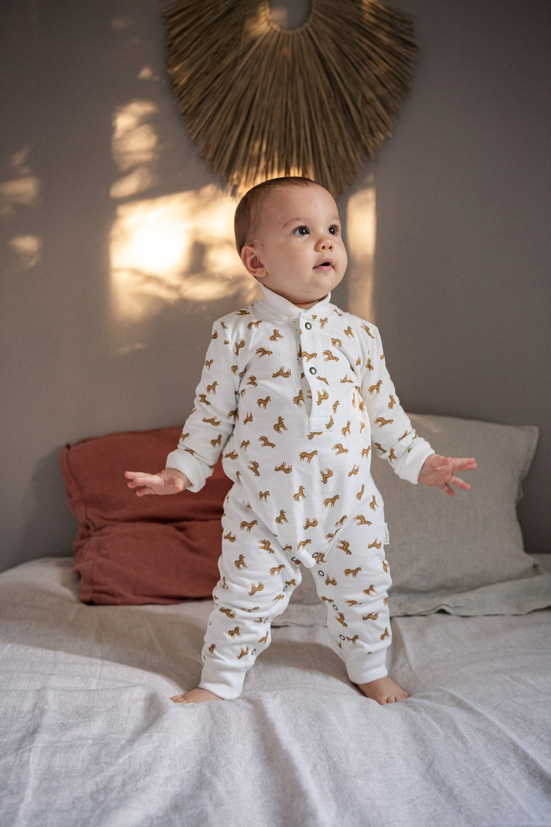 Combinaison bébé pour idée cadeaux de naissance original - Joey Paris - Combinaison Ulisse Zebra Blanche en coton bio - Photo 6