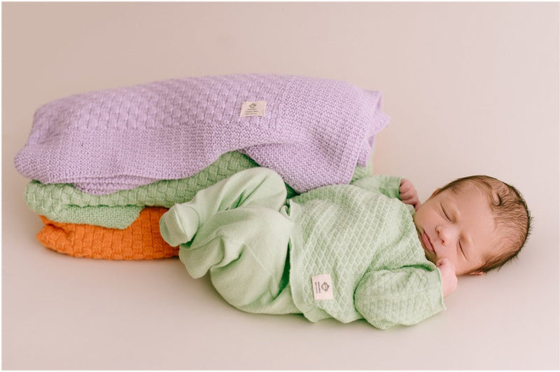 Couverture Bébé en Coton Bio - Micu Micu - Couverture Bébé Parme