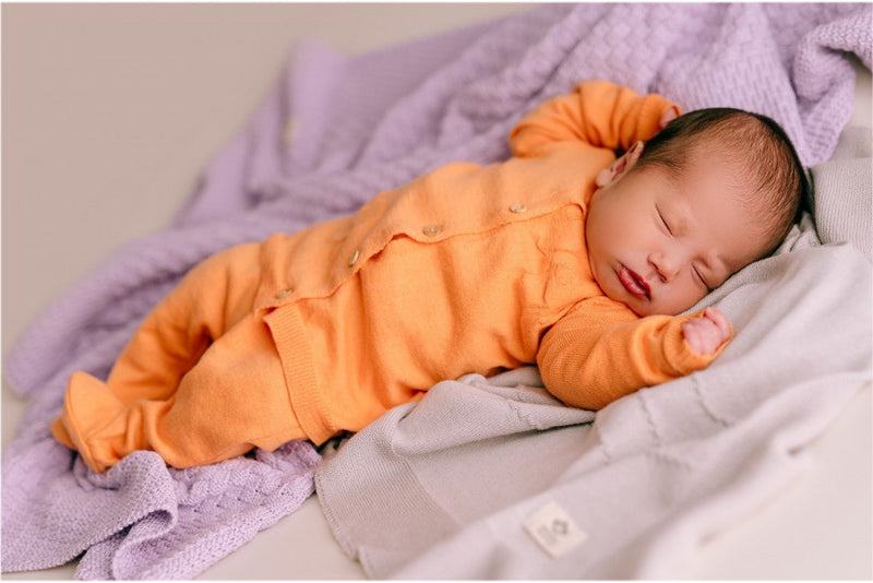 Couverture bébé pour idée cadeaux de naissance original - Micu Micu - Couverture Bébé Parme en coton bio - Photo 4
