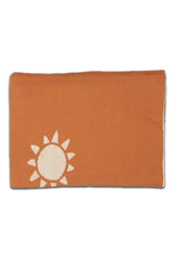 Couverture bébé pour cadeau de naissance original - Micu Micu - Couverture Bébé Orange Soleil en coton bio - Photo 1
