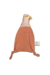 Doudou en Coton Bio Oiseau Rose