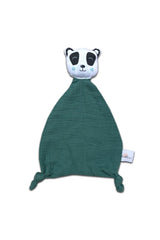 Doudou bébé pour cadeau de naissance original - Carotte & Cie - Doudou en Coton Bio Panda Vert en coton bio - Photo 1