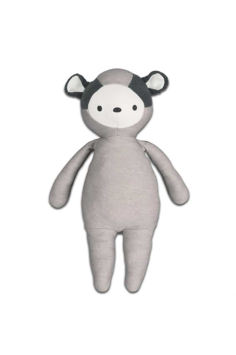 Doudou bébé pour cadeau de naissance original - Fabelab - Doudou Peluche en Coton Bio Blaireau Gris en coton bio - Photo 1