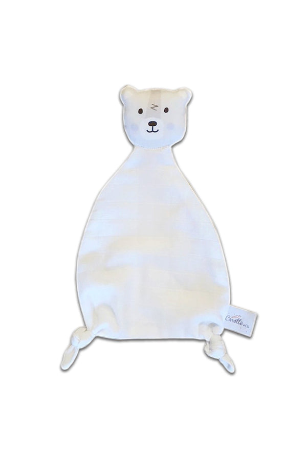 Doudou bébé pour cadeau de naissance original - Carotte & Cie - Doudou en Coton Bio Ours Polaire Blanc en coton bio - Photo 1