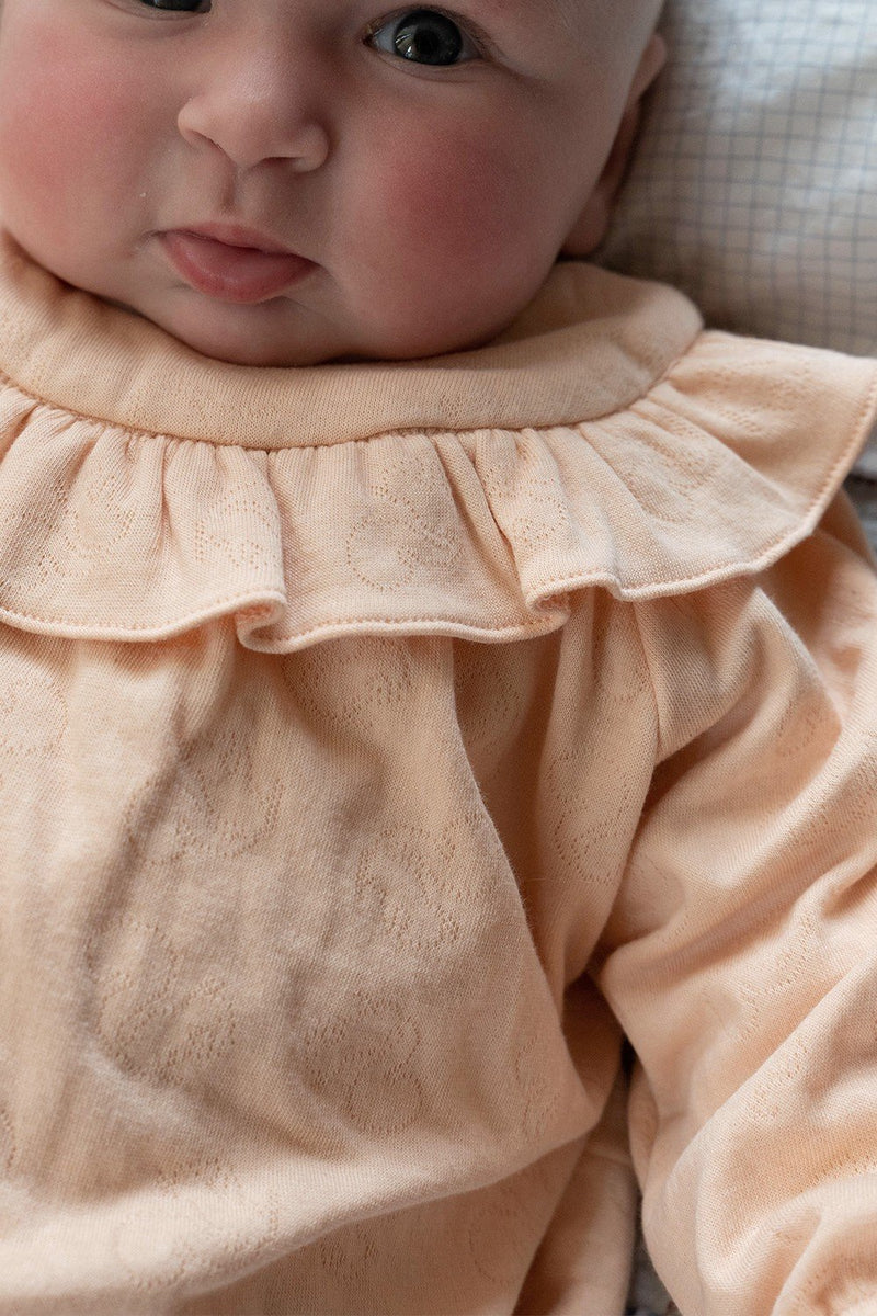 Ensemble bébé pour idée cadeaux de naissance original - Risu Risu - Ensemble Corolle Rose Saumon en coton bio - Photo 3