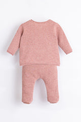Pyjama bébé pour idée cadeaux de naissance original - Play Up - Pyjama avec Pochette Rose en coton bio - Photo 2
