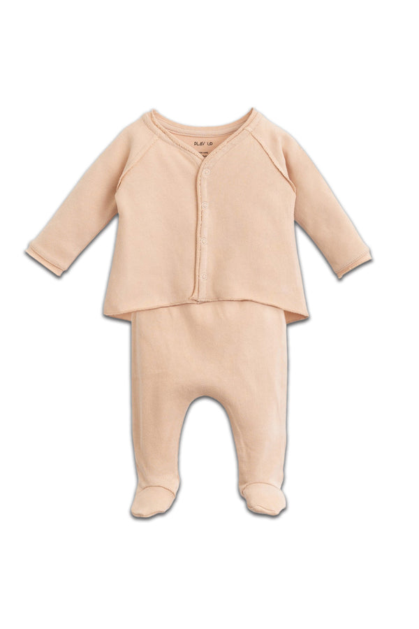 Pyjama bébé bio avec imprimé cailloux