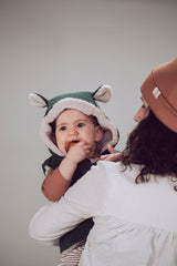 Gilet bébé pour idée cadeaux de naissance original - Minabulle - Gilet Sans Manches Amarok Vert Sapin en coton bio - Photo 4