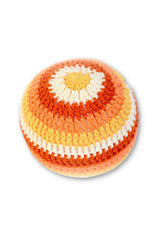 Hochet Balle en Crochet Orange