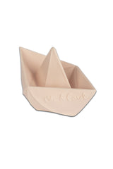 Jouet de Bain bébé pour cadeau de naissance original - Oli & Carol - Jouet de Bain Bâteau Origami Beige en coton bio - Photo 1