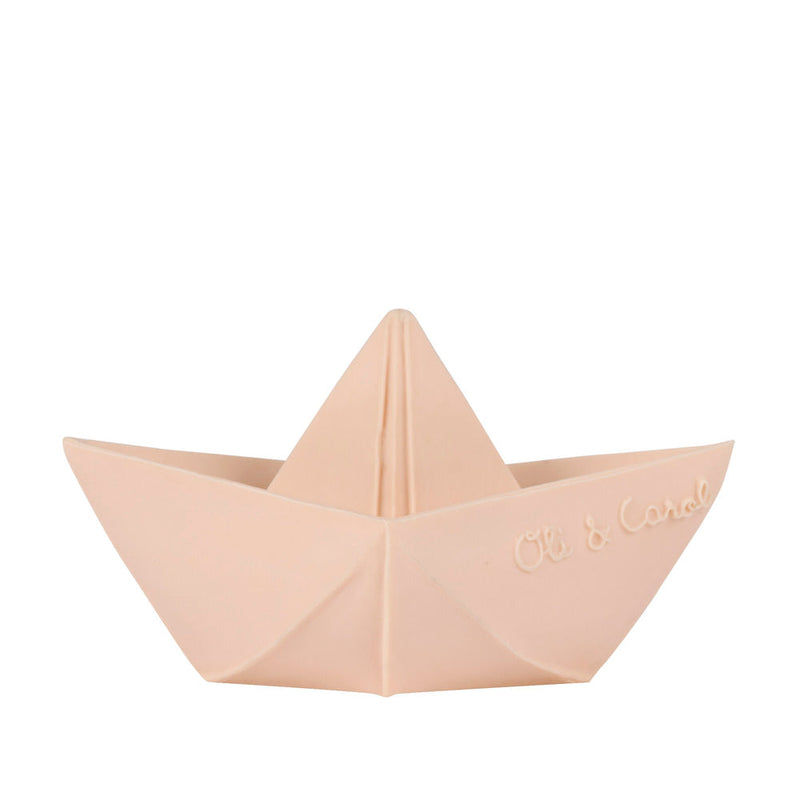 Jouet de Bain bébé pour idée cadeaux de naissance original - Oli & Carol - Jouet de Bain Bâteau Origami Beige en coton bio - Photo 4