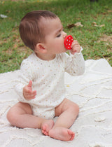 Jouets de Dentition bébé pour idée cadeaux de naissance original - Oli & Carol - Spotty le Champignon - Chewy-to-go en coton bio - Photo 4