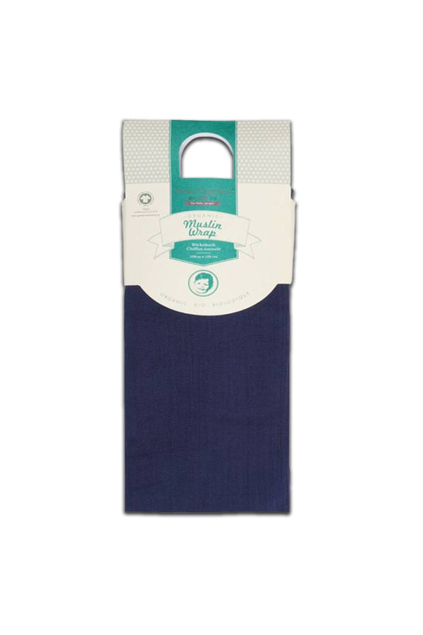 Lange bébé pour cadeau de naissance original - Sense Organics - Lange XL Vita en Mousseline Bleu Marine en coton bio - Photo 1