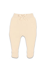 Legging bébé pour idée cadeaux de naissance original - Buho - Legging avec Pieds Ecru en coton bio - Photo 2