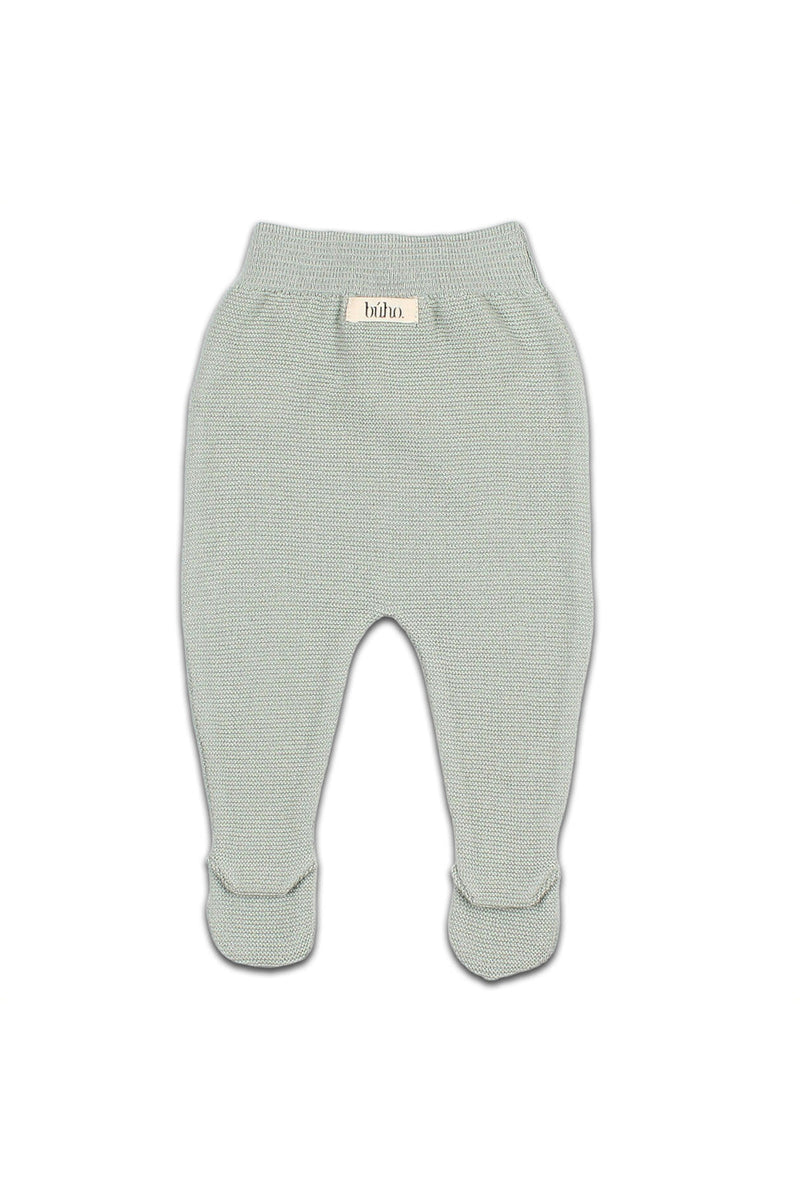 Legging bébé pour idée cadeaux de naissance original - Buho - Legging avec Pieds en Coton Bio Cactus Vert Clair en coton bio - Photo 2