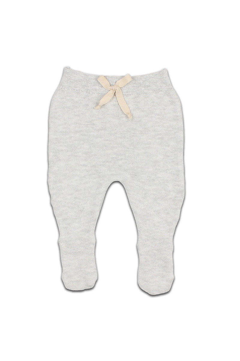 Legging avec Pieds en Coton Bio IceBlue Gris Clair