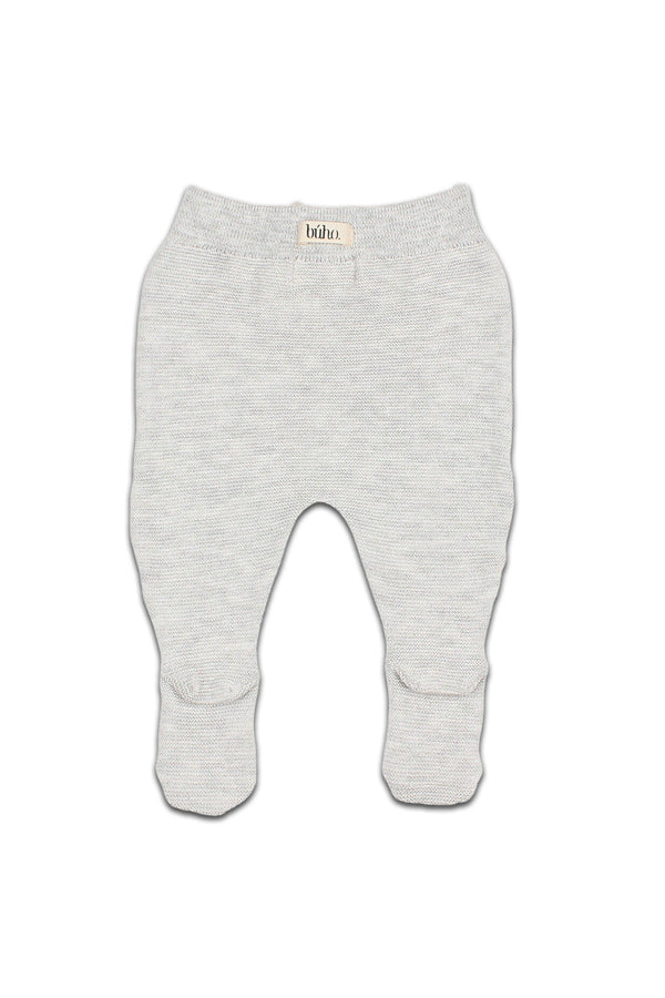 Legging avec Pieds en Coton Bio IceBlue Gris Clair