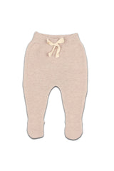 Legging bébé pour cadeau de naissance original - Buho - Legging avec Pieds en Coton Bio Sesame Beige en coton bio - Photo 1