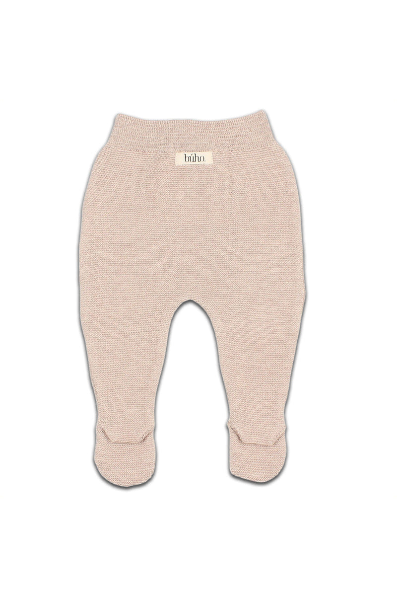 Legging bébé pour idée cadeaux de naissance original - Buho - Legging avec Pieds en Coton Bio Sesame Beige en coton bio - Photo 2