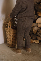 Legging Bébé en Coton Bio -  Studio Bohème  -  Legging Grove Brun Nocciolata Gris - Photo 4