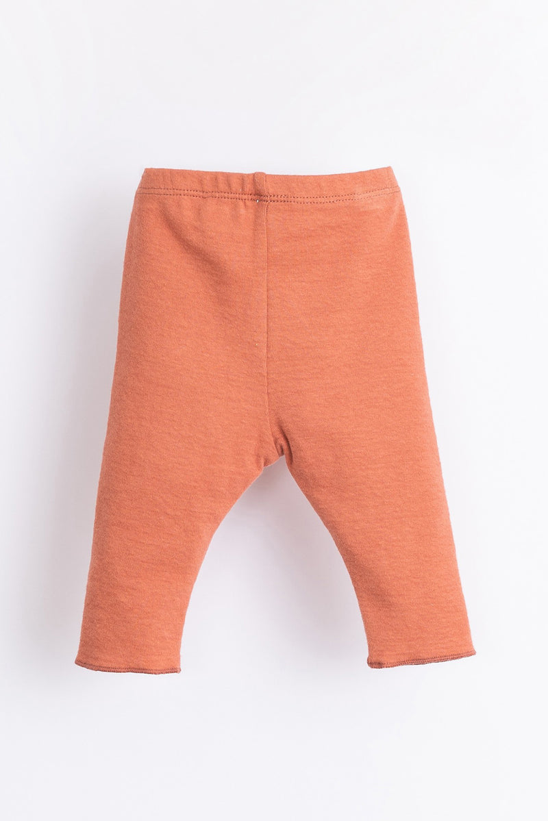 Legging bébé pour idée cadeaux de naissance original - Play Up - Legging en Coton Recyclé Orange en coton bio - Photo 2