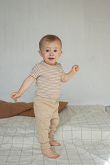 Pantalon bébé pour idée cadeaux de naissance original - Minabulle - Legging Alba Latte en coton bio - Photo 3