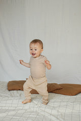 Pantalon bébé pour idée cadeaux de naissance original - Minabulle - Legging Alba Latte en coton bio - Photo 4