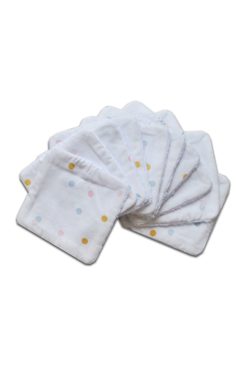 Lingettes lavables bébé pour cadeau de naissance original - Carotte & Cie - Lot de 10 lingettes lavables Confettis en coton bio - Photo 1