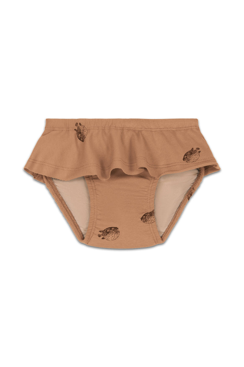 Culotte de Maillot de Bain Mimi Poisson Boule Brun