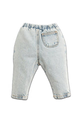 Pantalon en Jeans Denim Bleu Clair