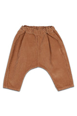 Pantalon bébé pour cadeau de naissance original - Buho - Pantalon Romance Corduroy Brun en coton bio - Photo 1